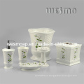 Accesorios de baño de porcelana floral conjunto (wbc0588b)